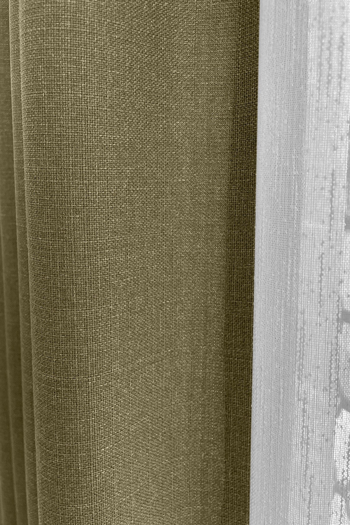 Alaska Keten Fon Perde - Haki - Görsel 1