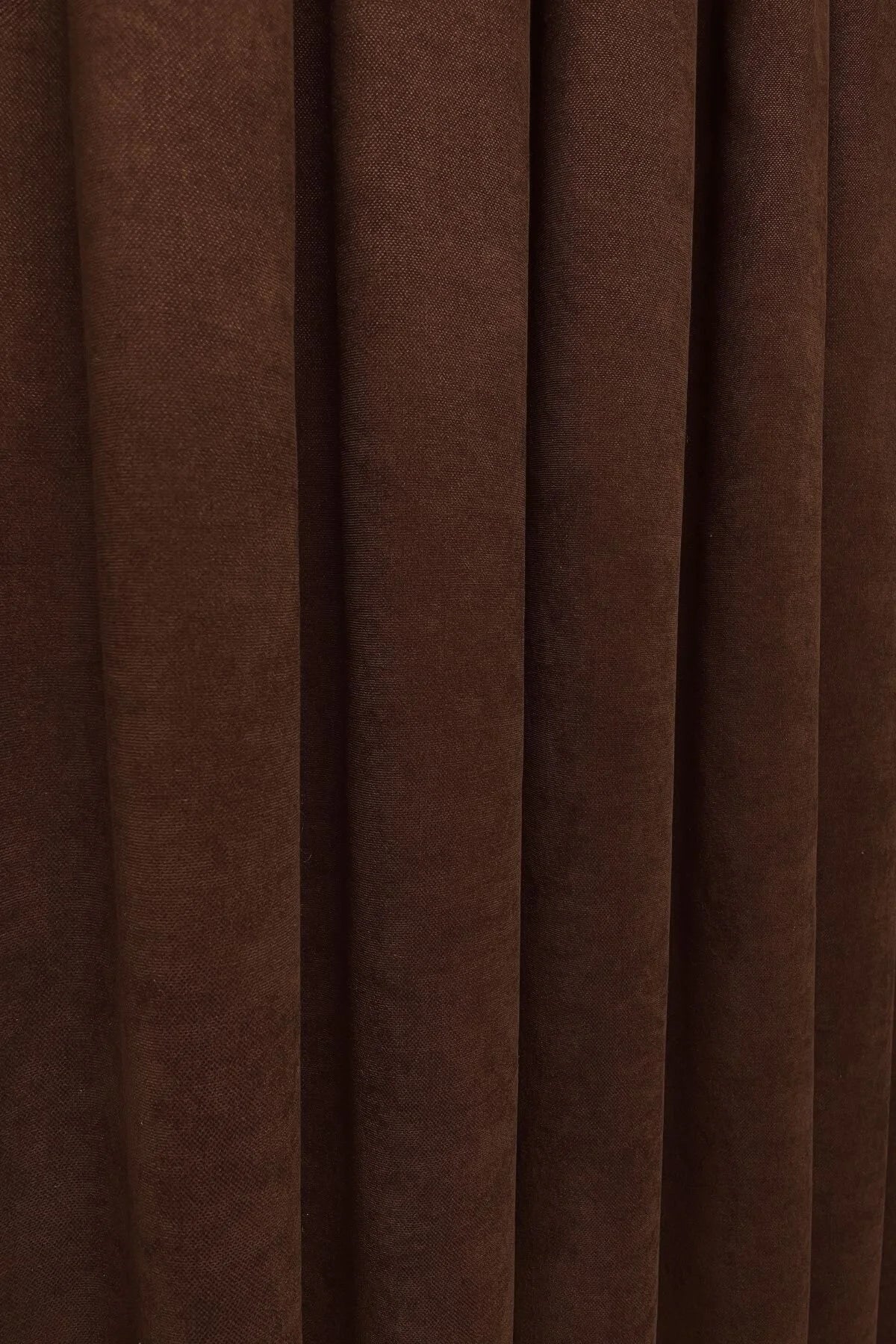 Barcelona Kadife Dokulu Fon Perde - Kahverengi - Görsel 3