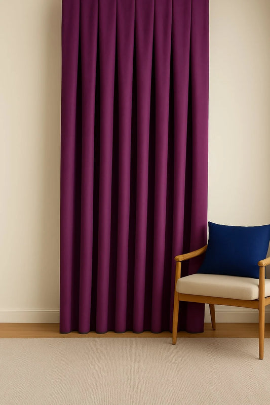 Barcelona Kadife Dokulu Fon Perde - Vişne - Görsel 1