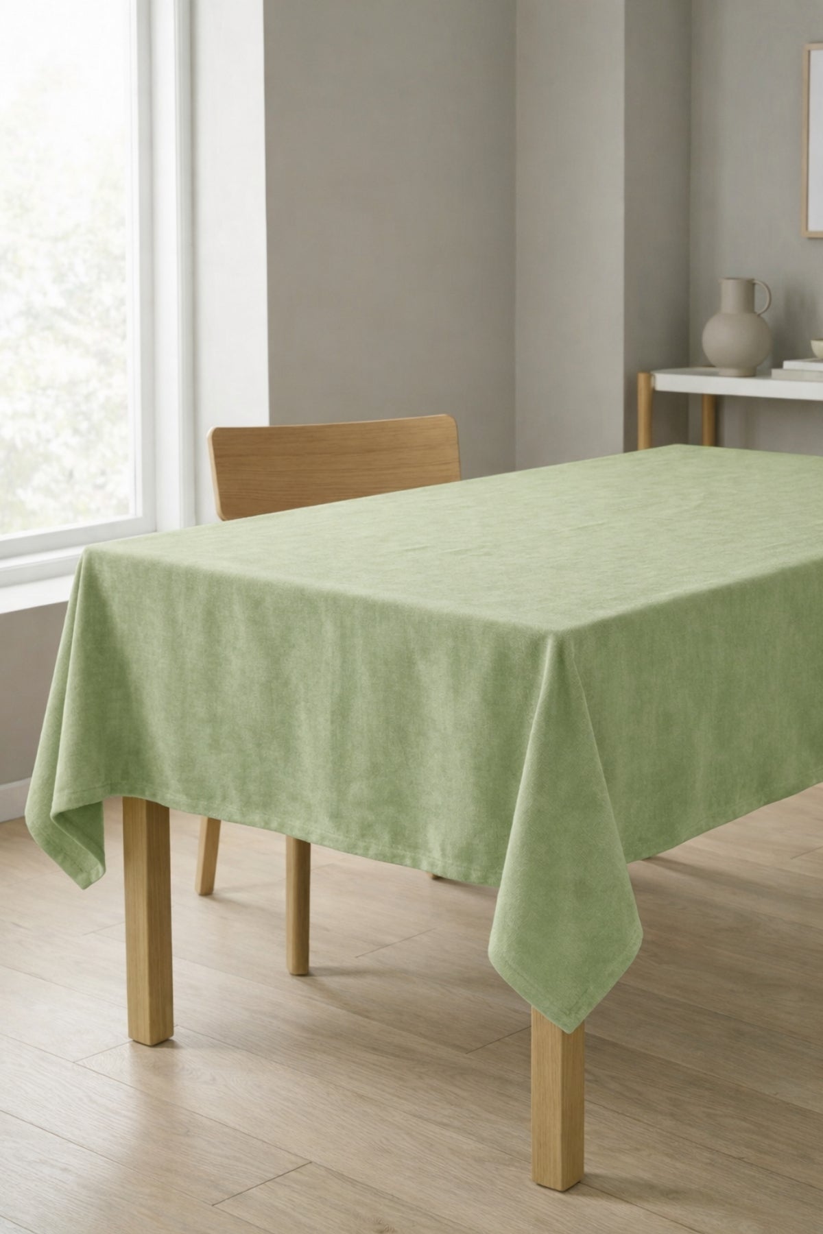 Barcelona Kadife Dokulu Masa Örtüsü - Çağla - Görsel 3