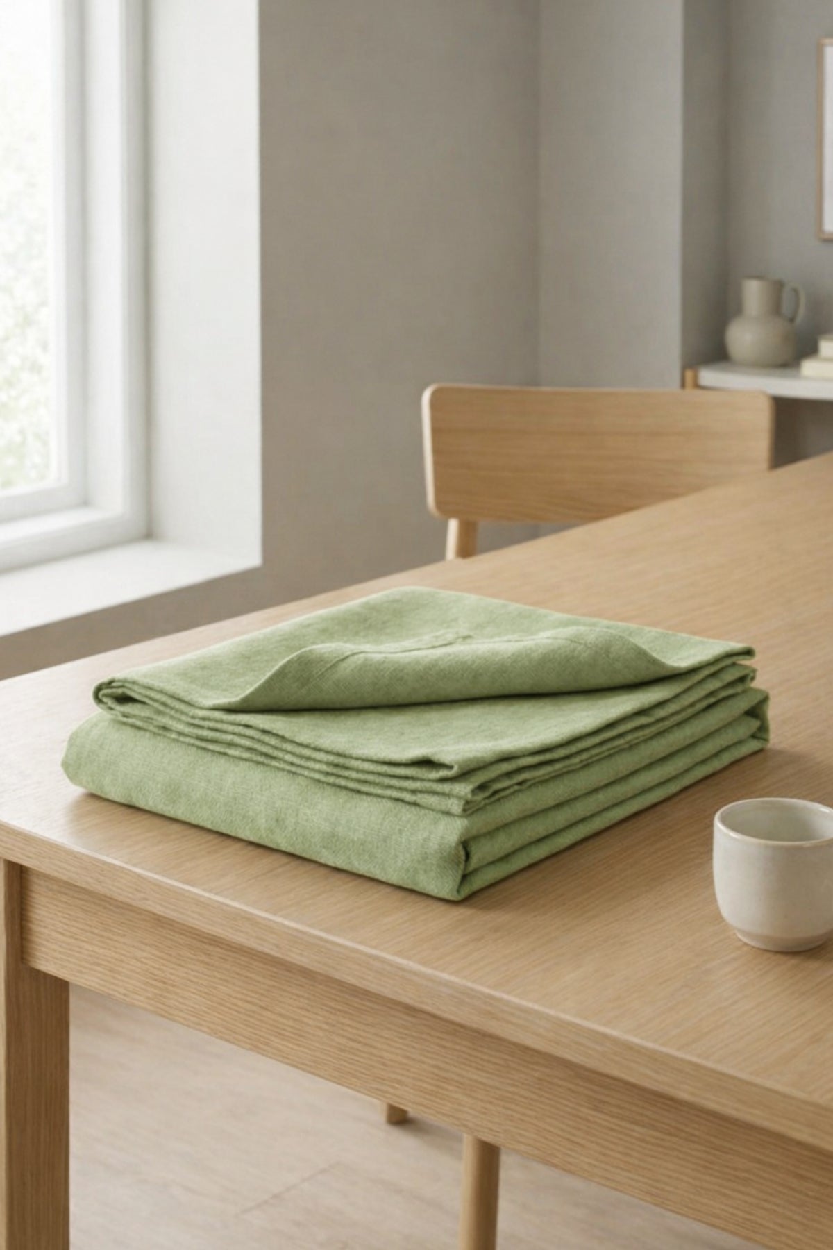 Barcelona Kadife Dokulu Masa Örtüsü - Çağla - Görsel 6