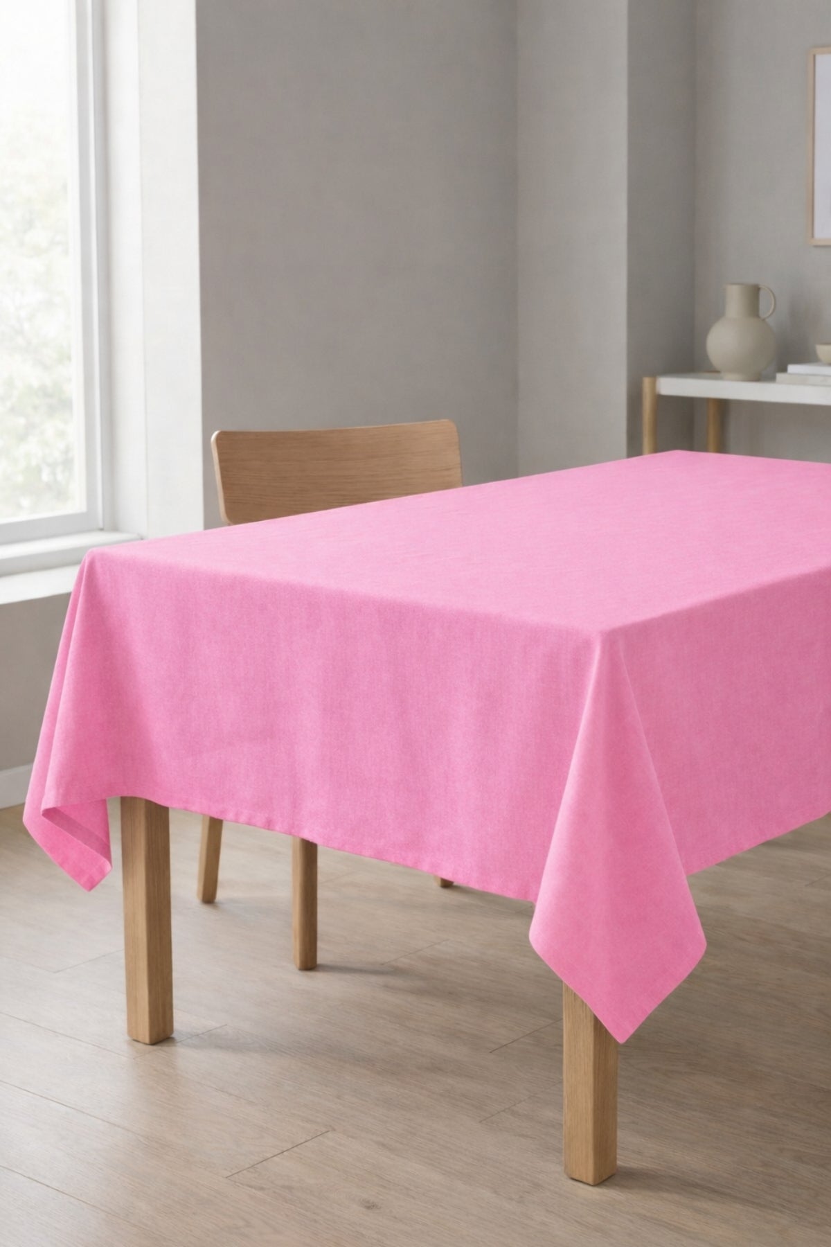 Barcelona Kadife Dokulu Masa Örtüsü - Pembe - Görsel 3