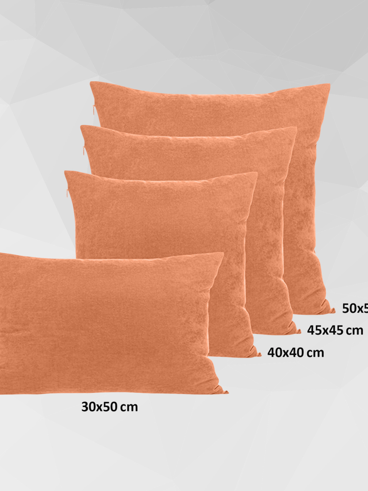 Barcelona Kadife Dokulu Kırlent Kılıfı - Turuncu - Görsel 3