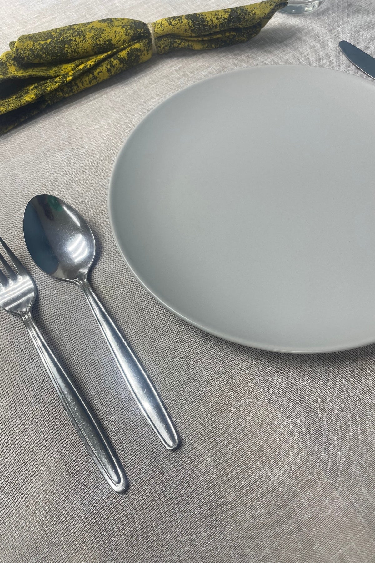 Foldet Keten Masa Örtüsü - Görsel 7