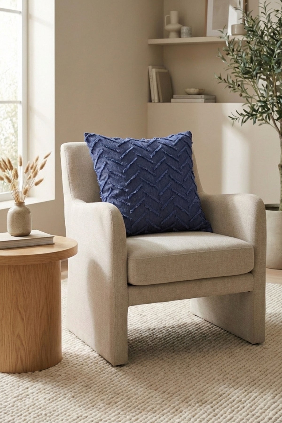 Harmony Püsküllü Kırlent Kılıfı - Lacivert - Görsel 4