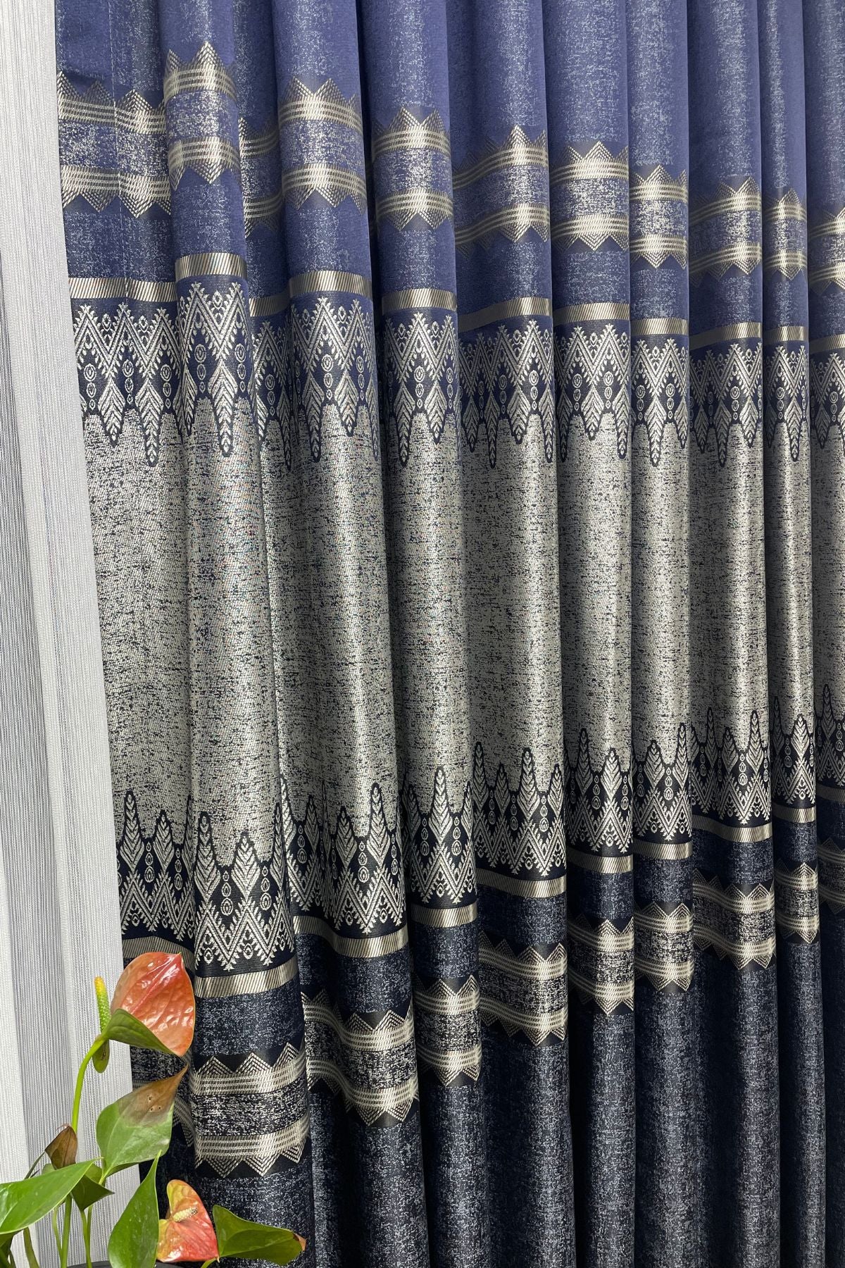 Venedik Pano Fon Perde - Lacivert - Görsel 3