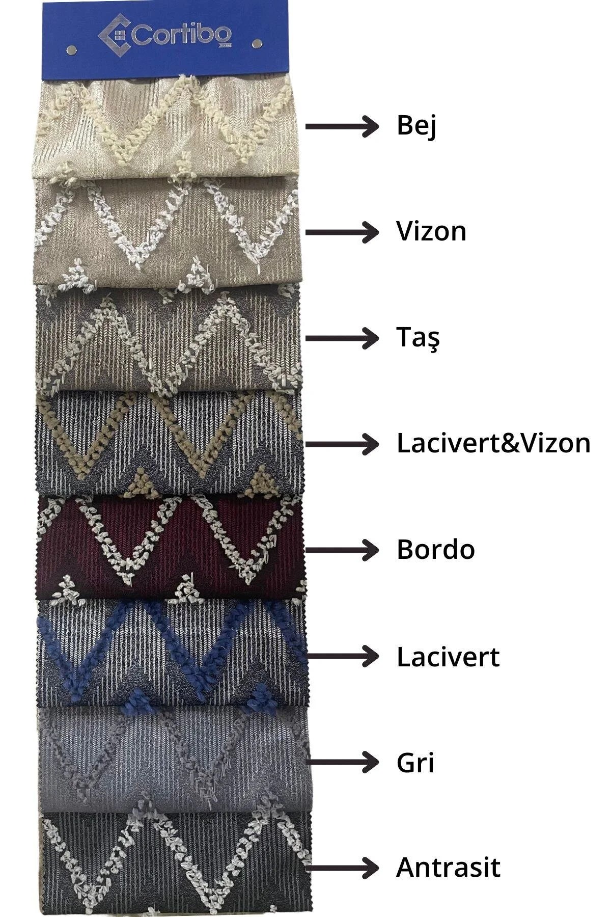 Verona Desenli Fon Perde - Vizon - Görsel 6