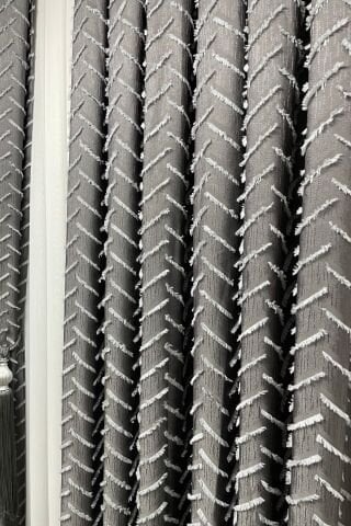 Harmony Serisi Püsküllü Fon Perde - Antrasit&Gri