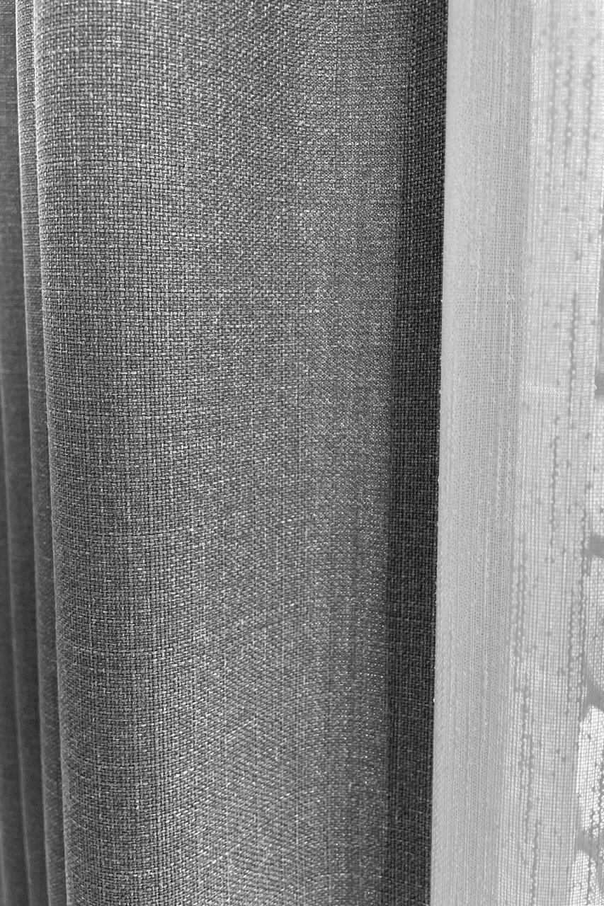 Alaska Keten Fon Perde Antrasit