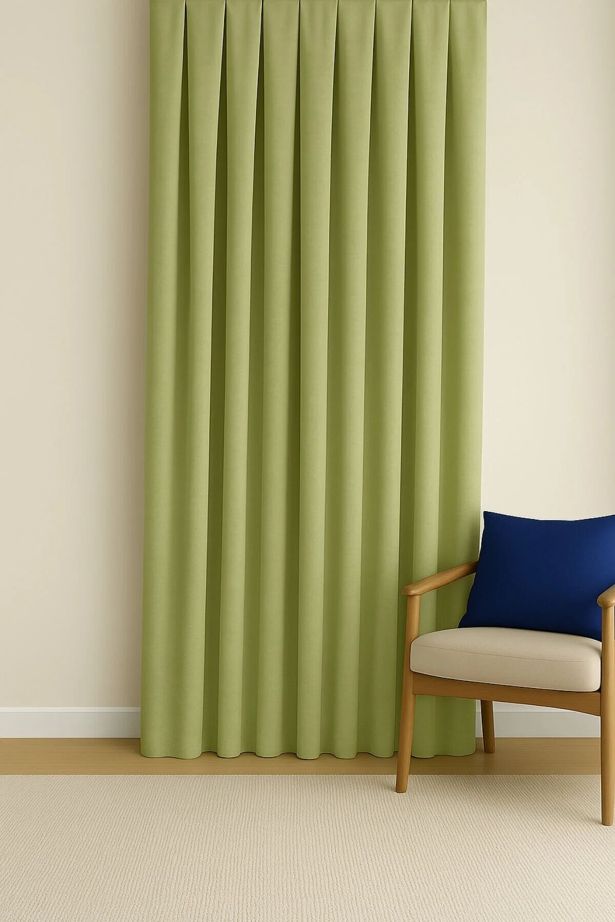 Barcelona Kadife Dokulu Fon Perde Çağla