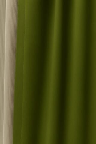 Luna Serisi Kadife Dokulu Fon Perde Çimen Yeşili