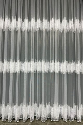 Marsilya Serpme Desen Tül Perde