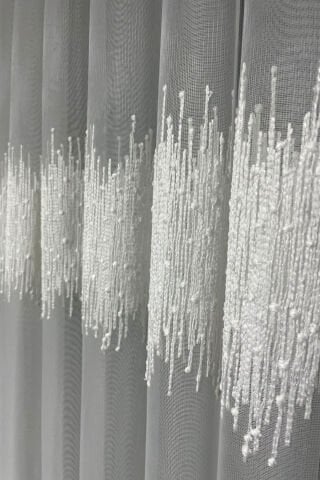 Marsilya Serpme Desen Tül Perde