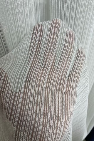 Çizgili Çelik Tül Perde