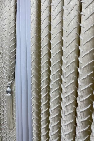 Harmony Serisi Püsküllü Fon Perde - Krem