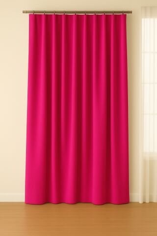 Luna Serisi Kadife Dokulu Fon Perde Fuşya