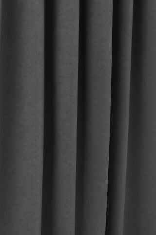 Luna Serisi Kadife Dokulu Fon Perde Gri