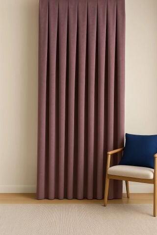 Barcelona Kadife Dokulu Fon Perde Gülkurusu