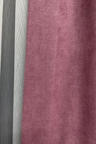 Barcelona Kadife Dokulu Fon Perde Gülkurusu