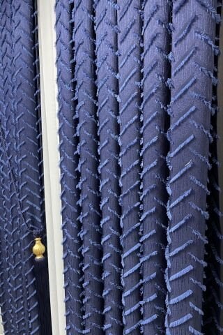 Harmony Serisi Püsküllü Fon Perde - Lacivert