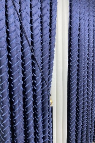 Harmony Serisi Püsküllü Fon Perde - Lacivert