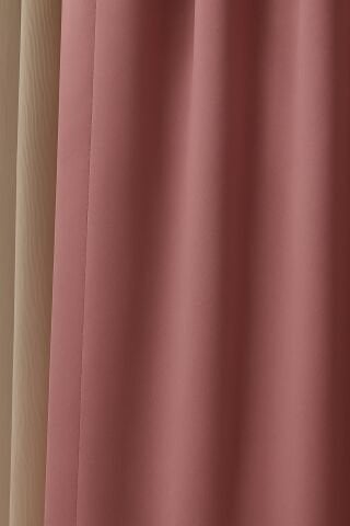 Luna Serisi Kadife Dokulu Fon Perde Gülkurusu