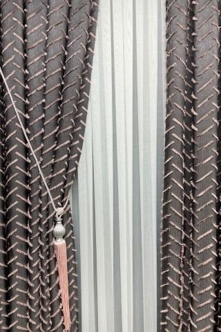 Harmony Serisi Püsküllü Fon Perde - Pudra