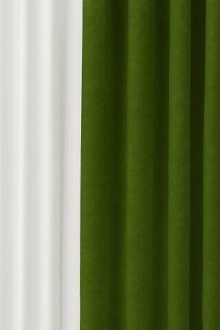 Barcelona Kadife Dokulu Fon Perde Haki Yeşili