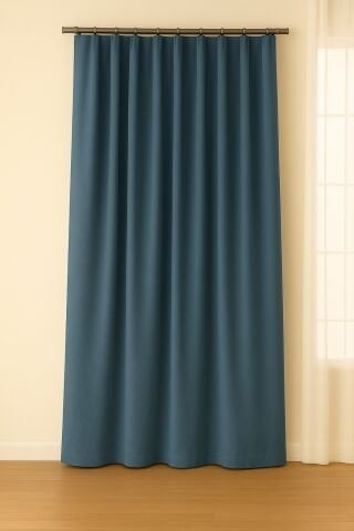 Luna Serisi Kadife Dokulu Fon Perde İndigo