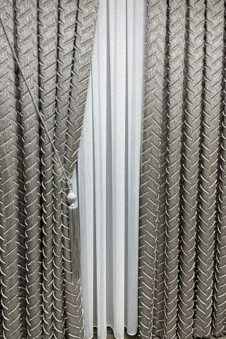 Harmony Serisi Püsküllü Fon Perde - Taş