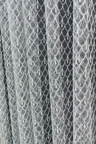 Damla Desenli Tül Perde