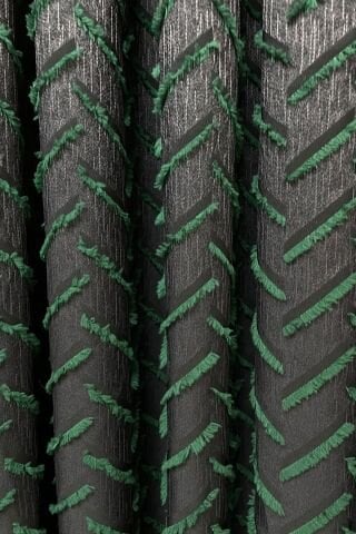 Harmony Serisi Püsküllü Fon Perde - Yeşil