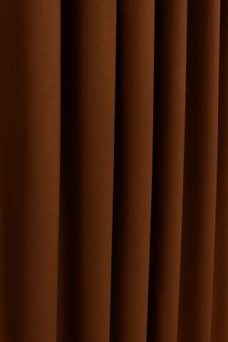 Luna Serisi Kadife Dokulu Fon Perde Kahverengi