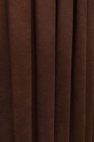 Barcelona Kadife Dokulu Fon Perde Kahverengi