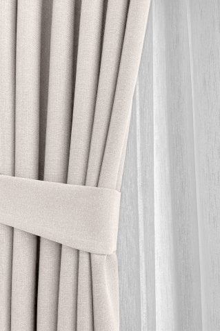 Alaska Keten Fon Perde Krem