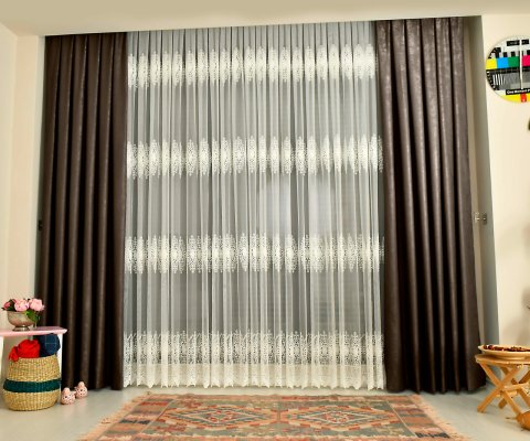 Soft Fon Perde Kahve