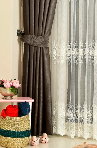 Soft Fon Perde Kahve