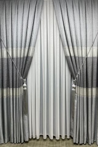 Londra Pano Fon Perde - Açık Gri