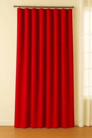 Luna Serisi Kadife Dokulu Fon Perde Kırmızı