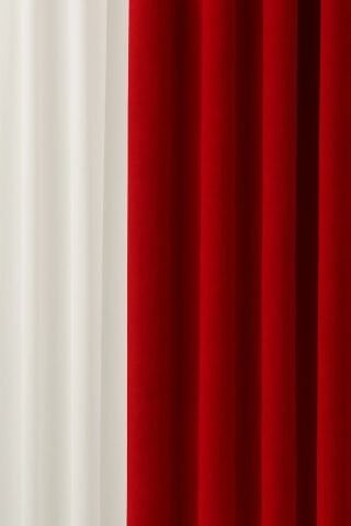 Barcelona Kadife Dokulu Fon Perde Kırmızı