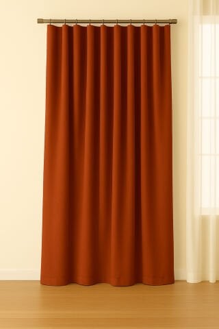 Luna Serisi Kadife Dokulu Fon Perde Kiremit