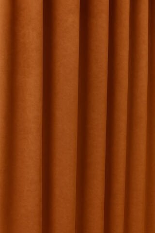 Luna Serisi Kadife Dokulu Fon Perde Kiremit