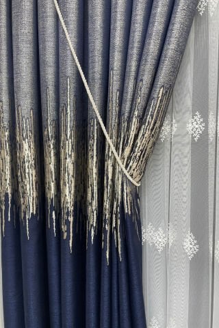 Palermo Pano Fon Perde - Lacivert