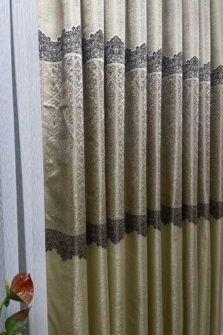 Safir Pano Fon Perde - Bej