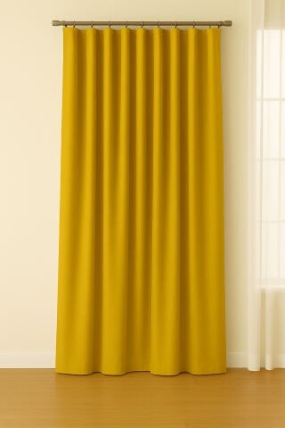 Luna Serisi Kadife Dokulu Fon Perde Koyu Sarı