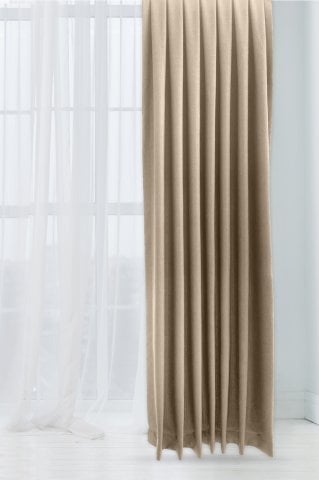 Alaska Keten Fon Perde Bej