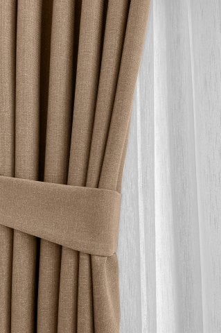 Alaska Keten Fon Perde Bej