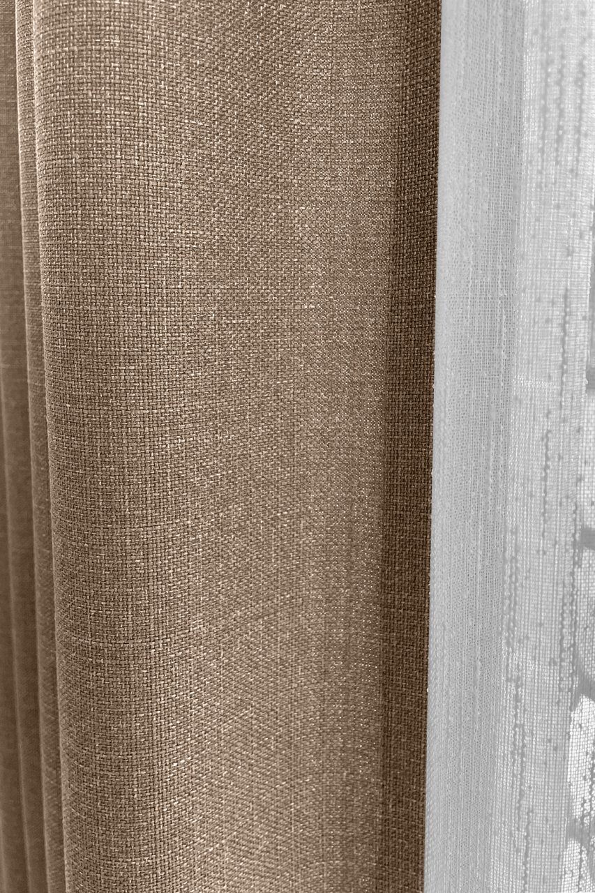 Alaska Keten Fon Perde Bej