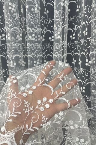 Eko 8049 Desenli Tül Perde