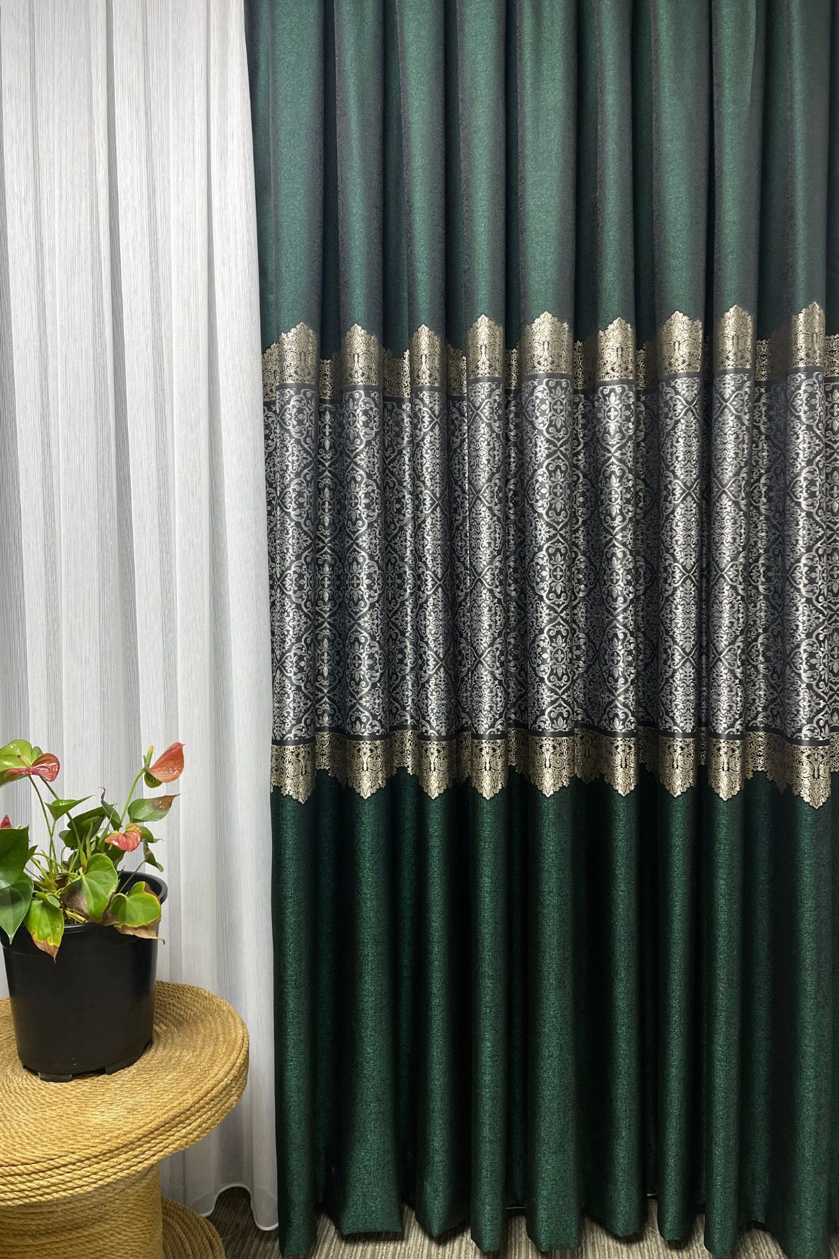 Safir Pano Fon Perde - Yeşil